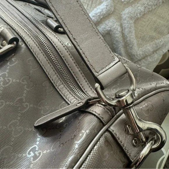 Gucci Metallic Monogram Carry On Convertible Duffle